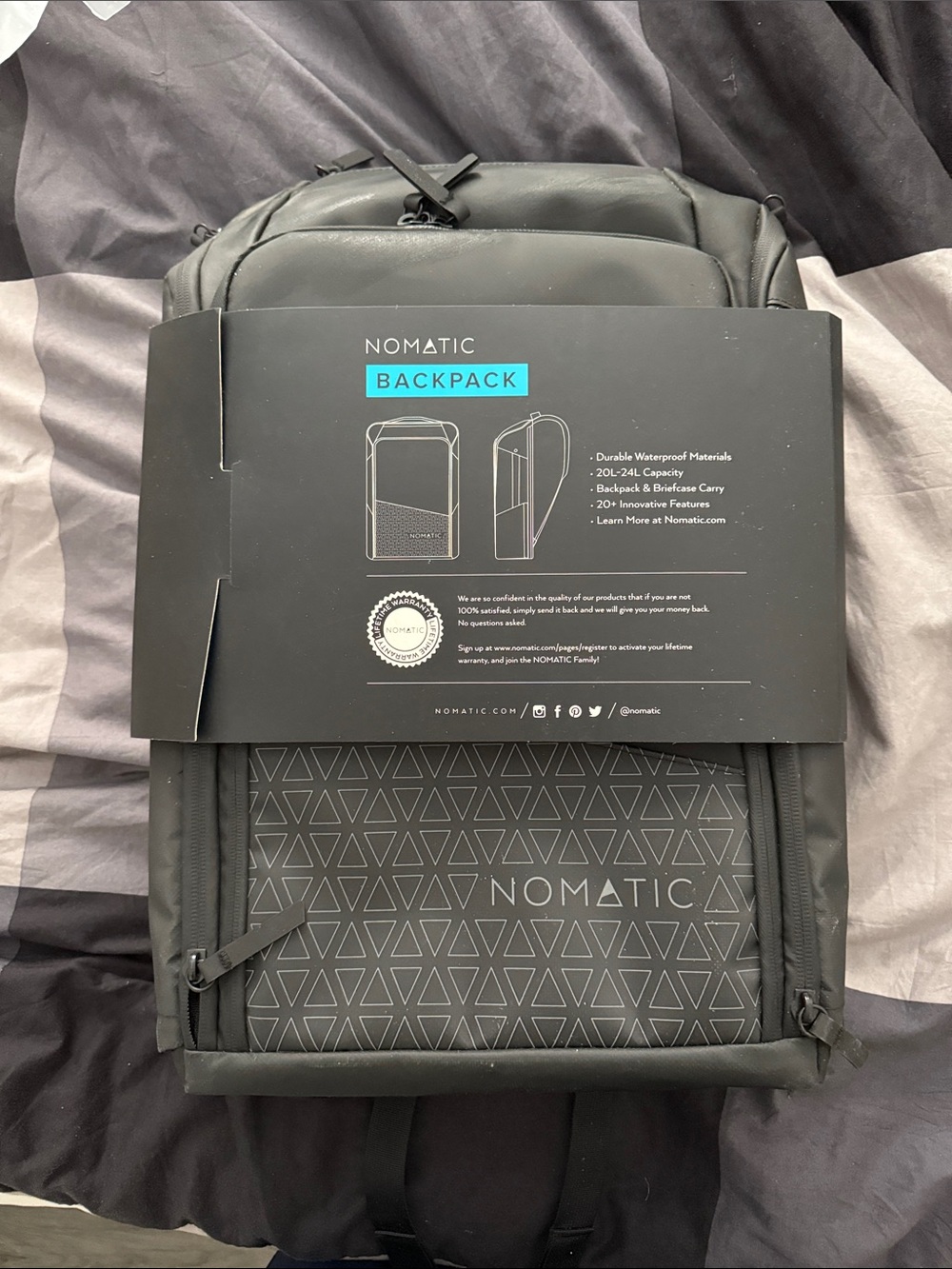 NOMATIC Black Travel Backpack - Durable Everyday Carry
